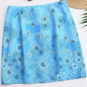 Blue Floral Skirt